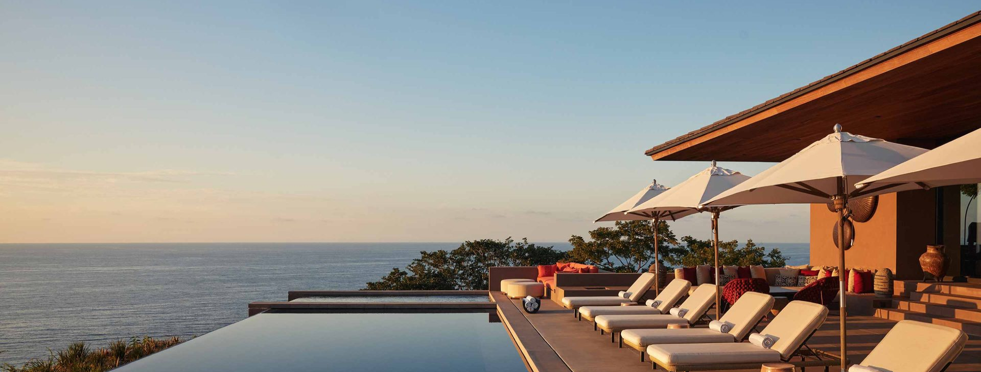 Serene pool view representing luxury travel experiences